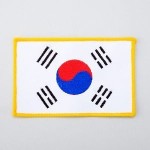 TOPPA RETTANGOLARE PICCOLA BANDIERA COREA