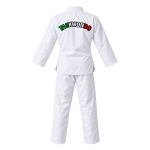 DOBOK MOOTO  SCHOOL UNIFORMS CON RICAMO TAEKWONDO COLOR ITALIA SULLE SPALLE