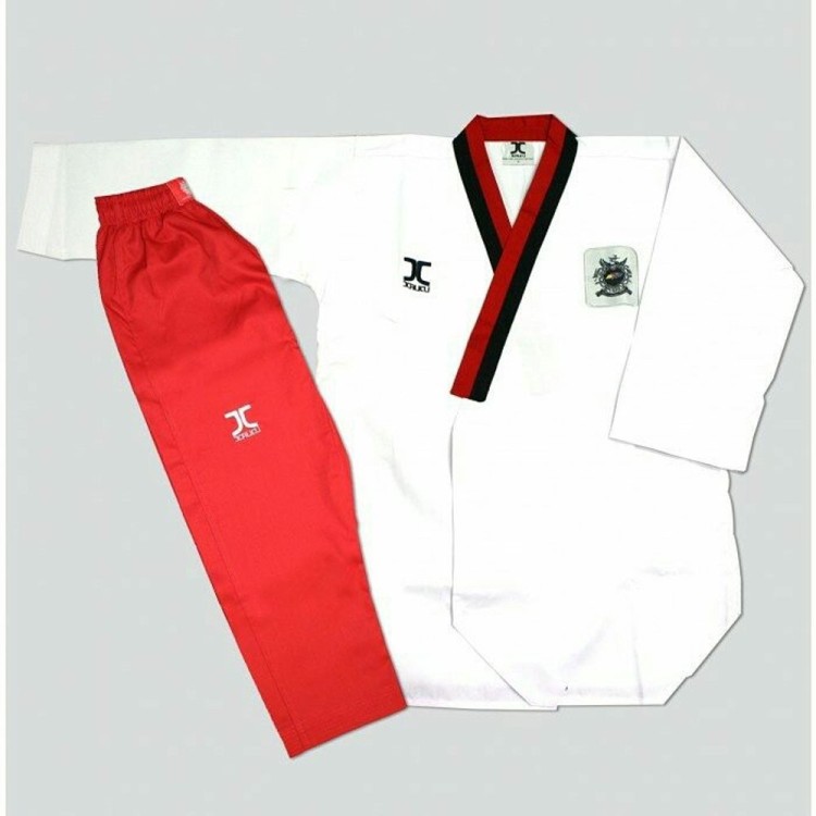 DOBOK-JC-FORME-CLUB DONNAPOOM COLLO ROSSO/NERO OMOLOGATO WT