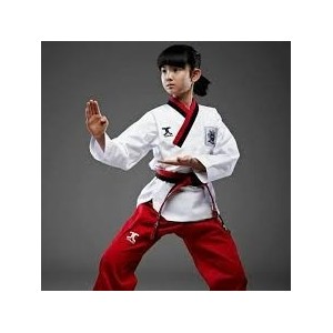 DOBOK-JC-FORME-CLUB DONNAPOOM COLLO ROSSO/NERO OMOLOGATO WT