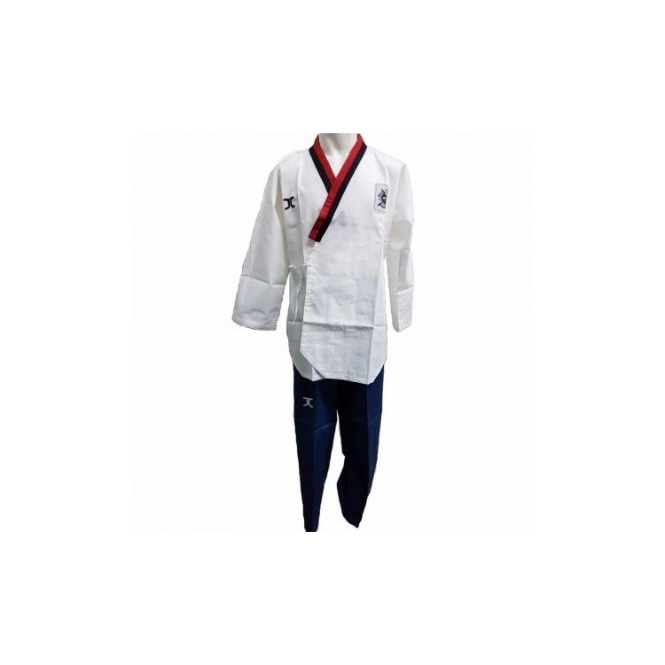 DOBOK-JC-CLUB FORME UOMO POOM COLLO ROSSO/NEROOMOLOGATO WT