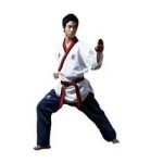 DOBOK-JC-CLUB FORME UOMO POOM COLLO ROSSO/NEROOMOLOGATO WT